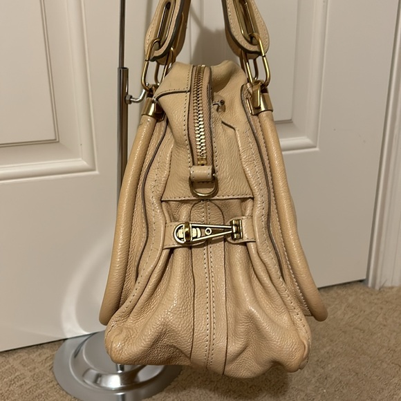 Chloe Paraty Pebbled Leather Medium Bag Nude - Picture 5 of 14
